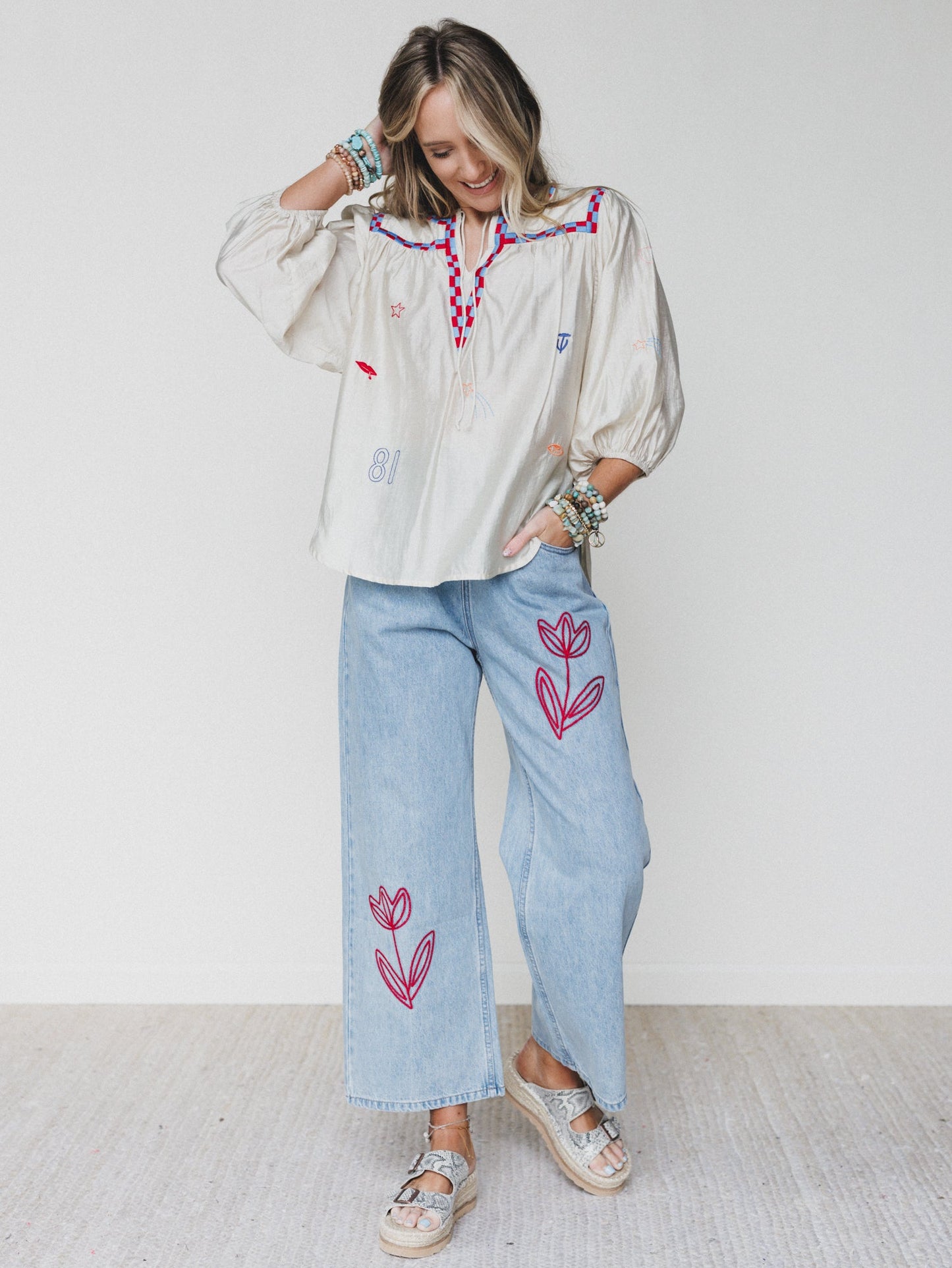 Spring is Here Blouse - Ivory