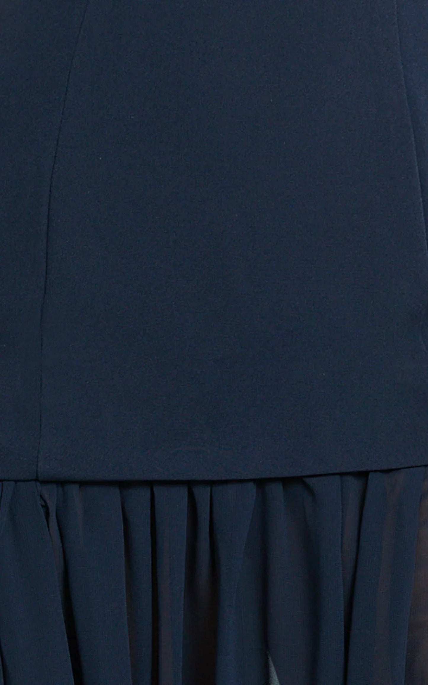 Jocelyn Maxi Dress - Strapless Ruched Fit And Flare Dress in Navy