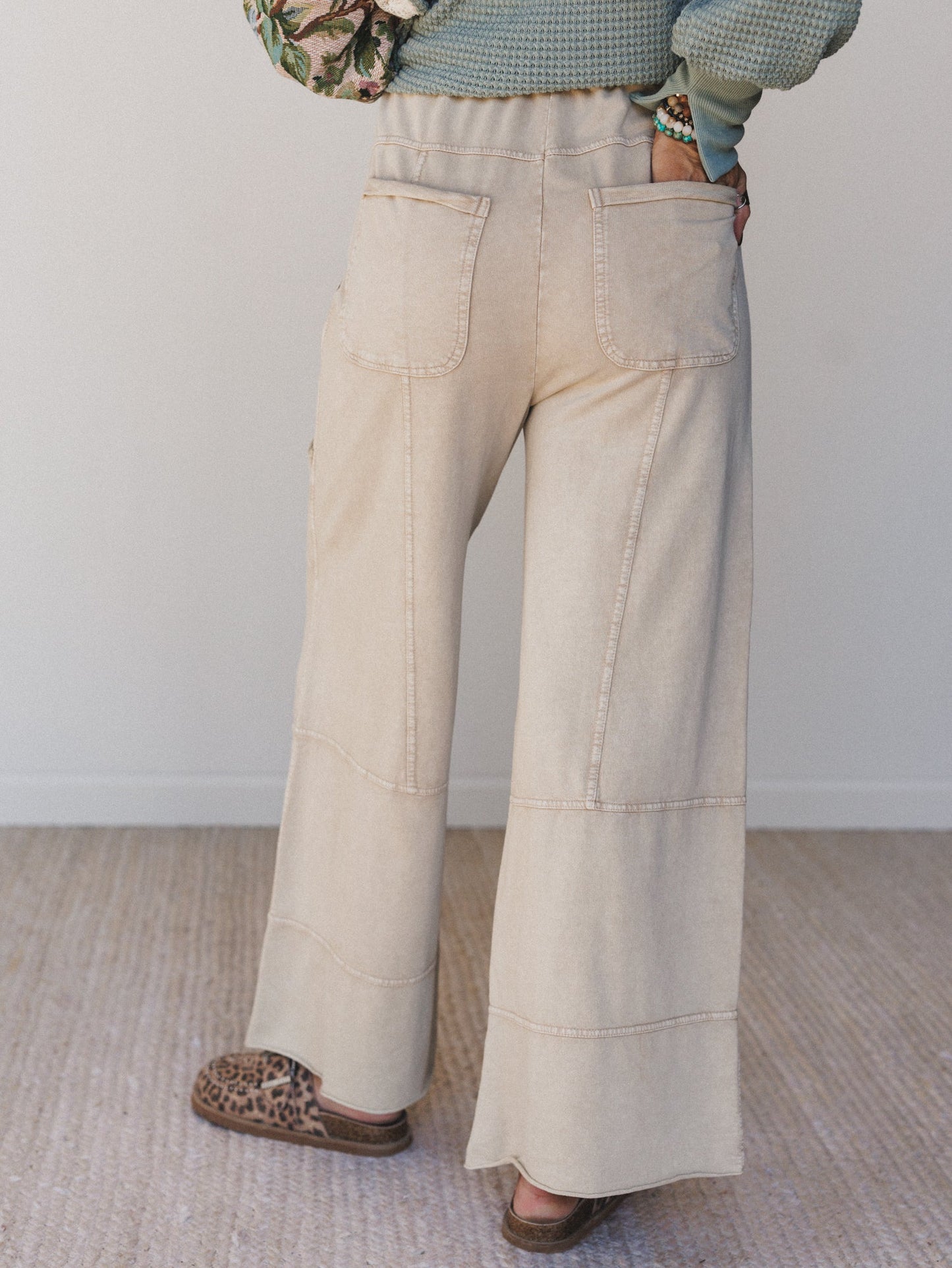 Lucky One Wide Leg Full Pant - Light Mocha