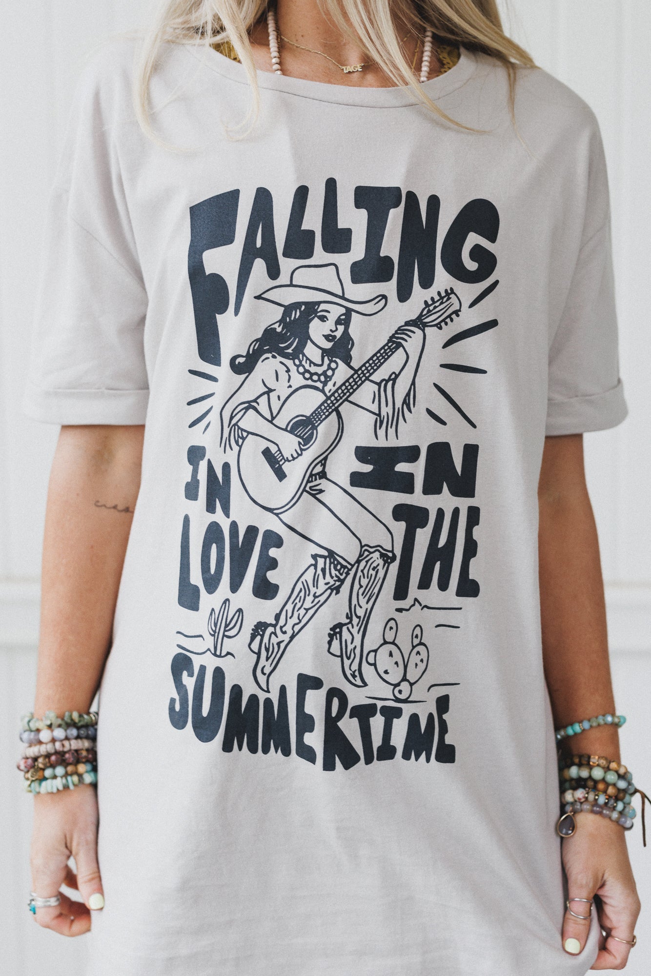 Wild West Love Graphic Tee - Gray