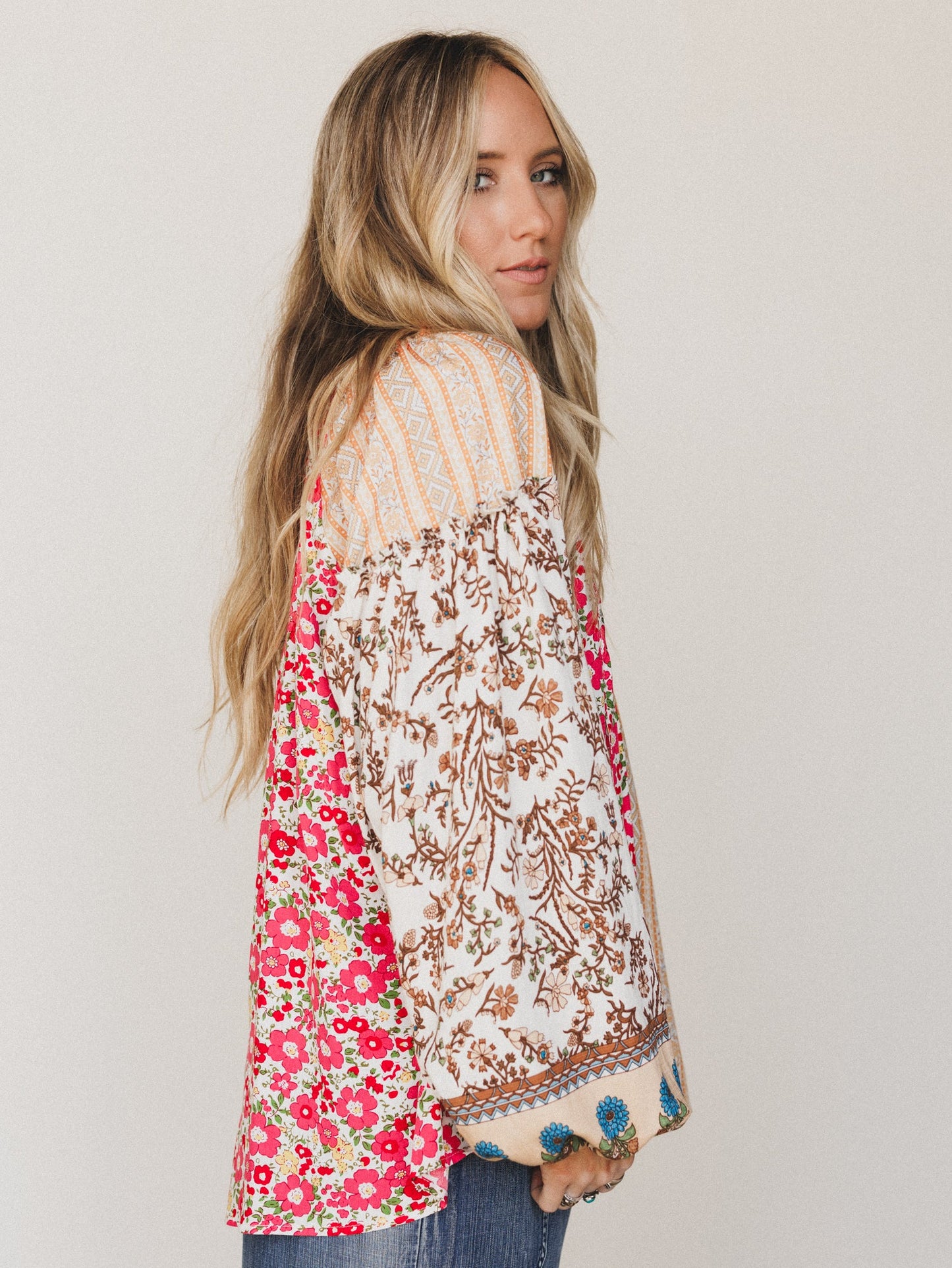 Bohemian Lullabies Blouse - Coral
