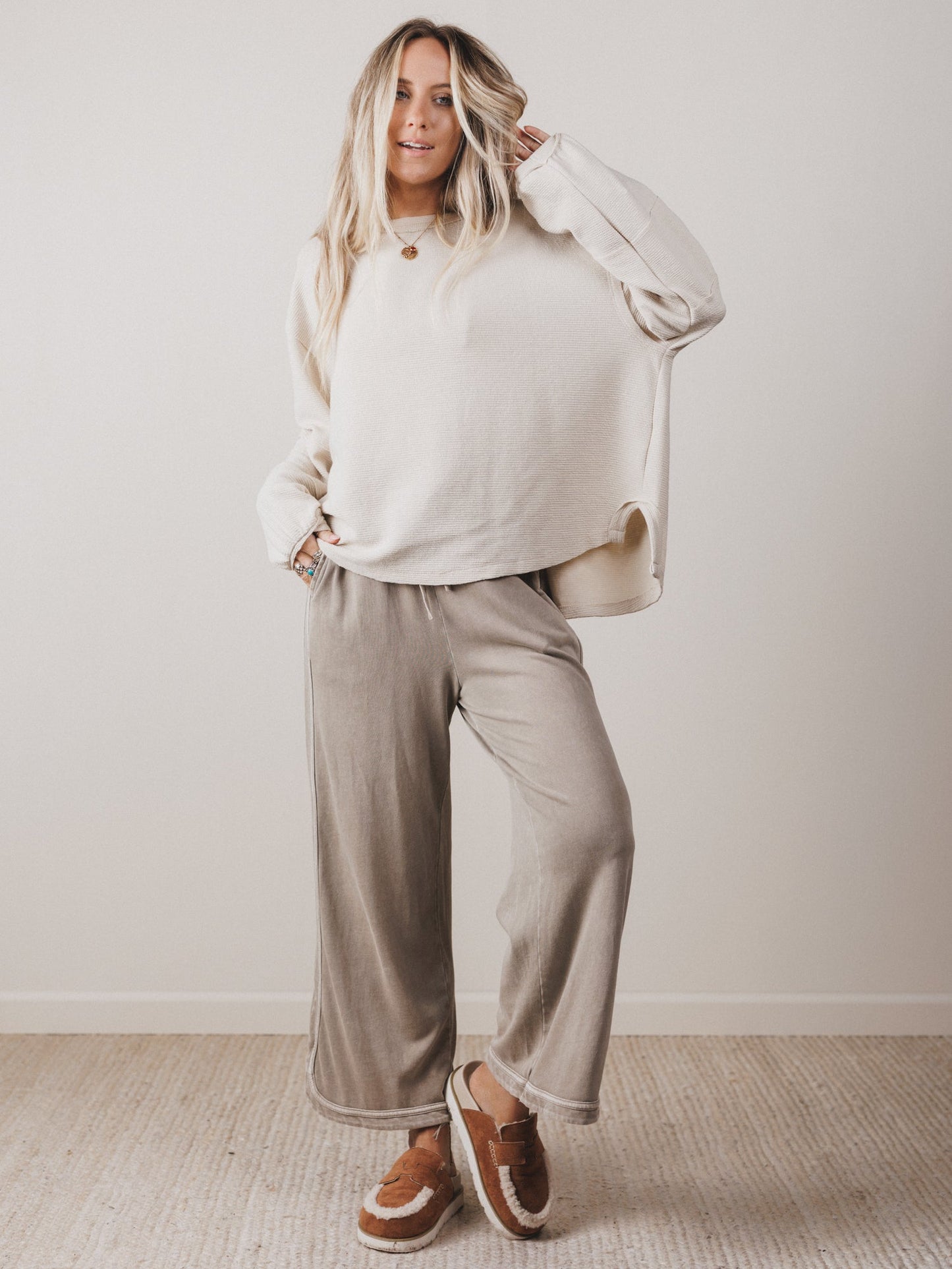 The Nest Essential Sweater Top - Sand