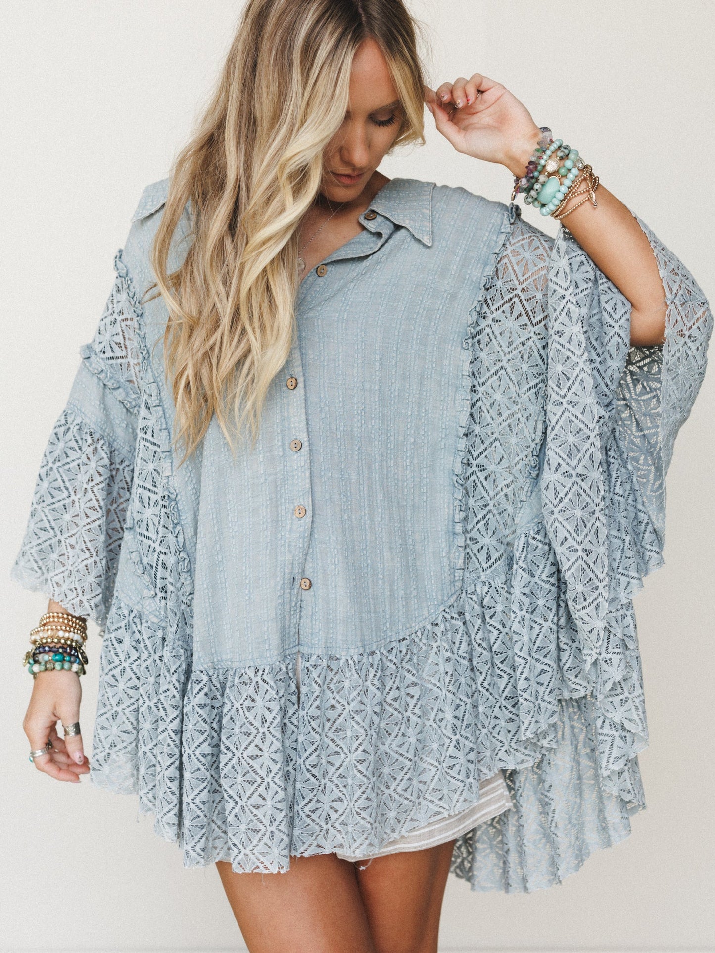 Wildflower Nana Top - Blue