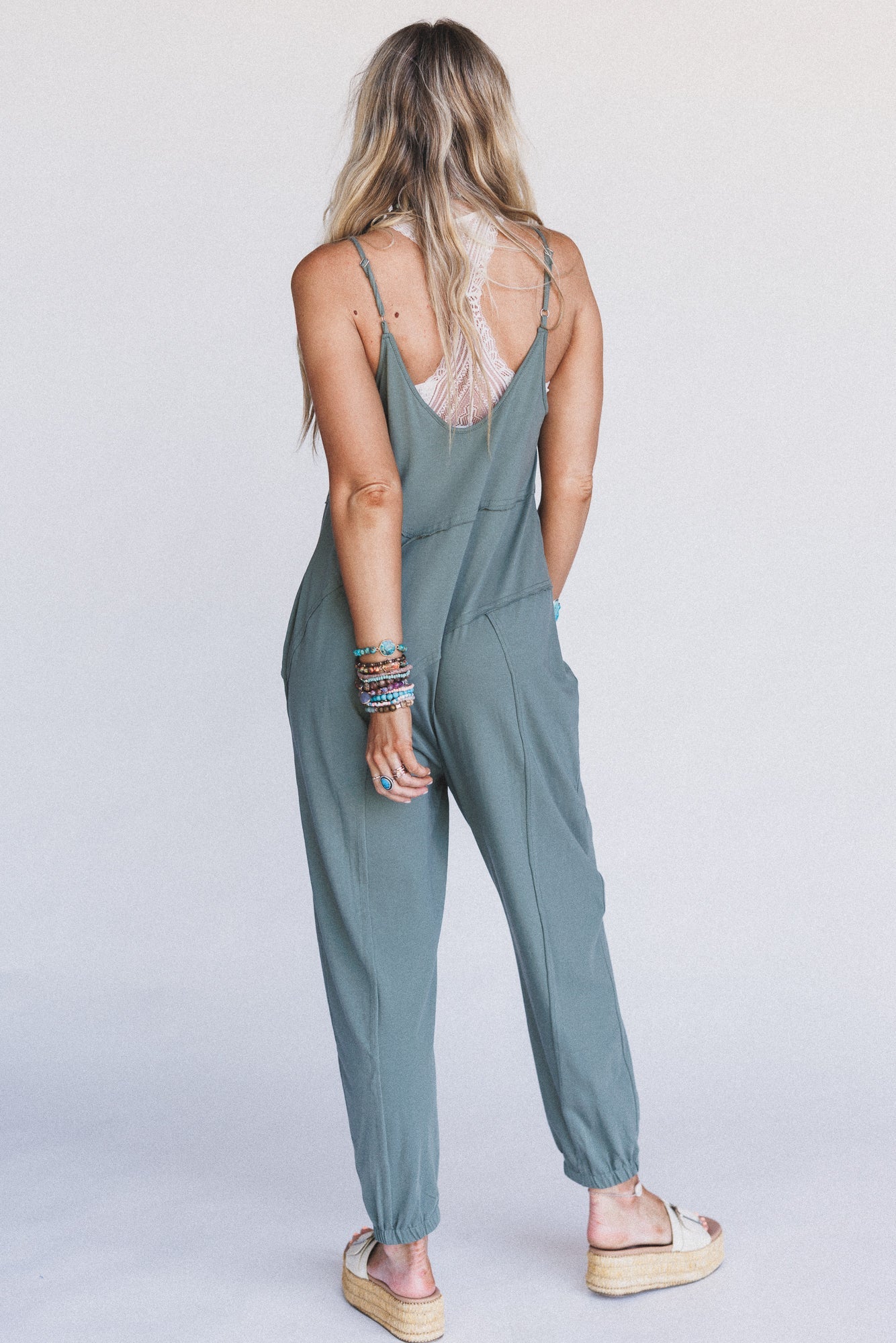 Going Somewhere Jumpsuit - Olive