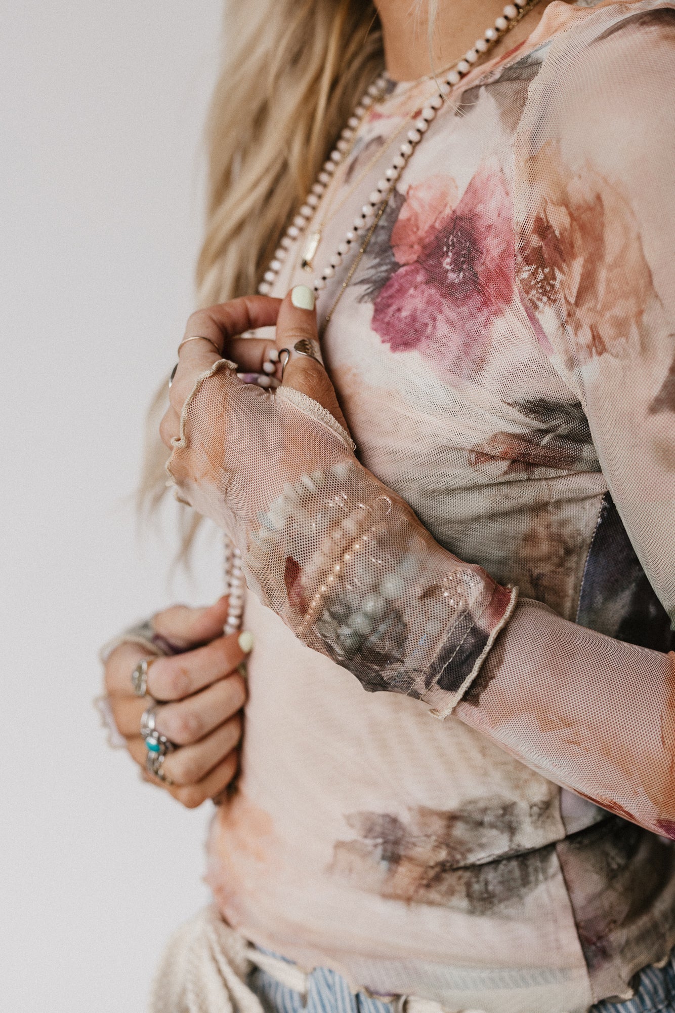 So Charming Floral Top - Natural