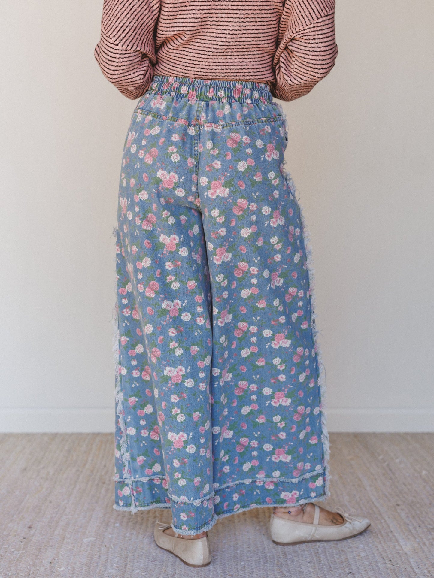 Love Petals Pants - Light Denim