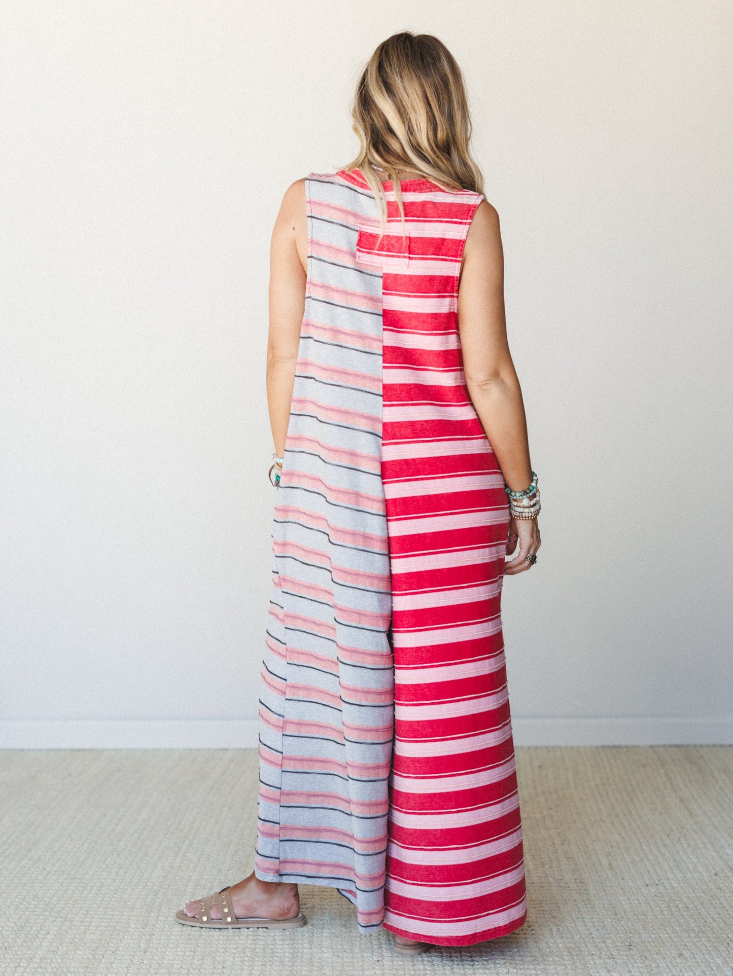 The Nest Cruise Lines Jumpsuit - Red Grey