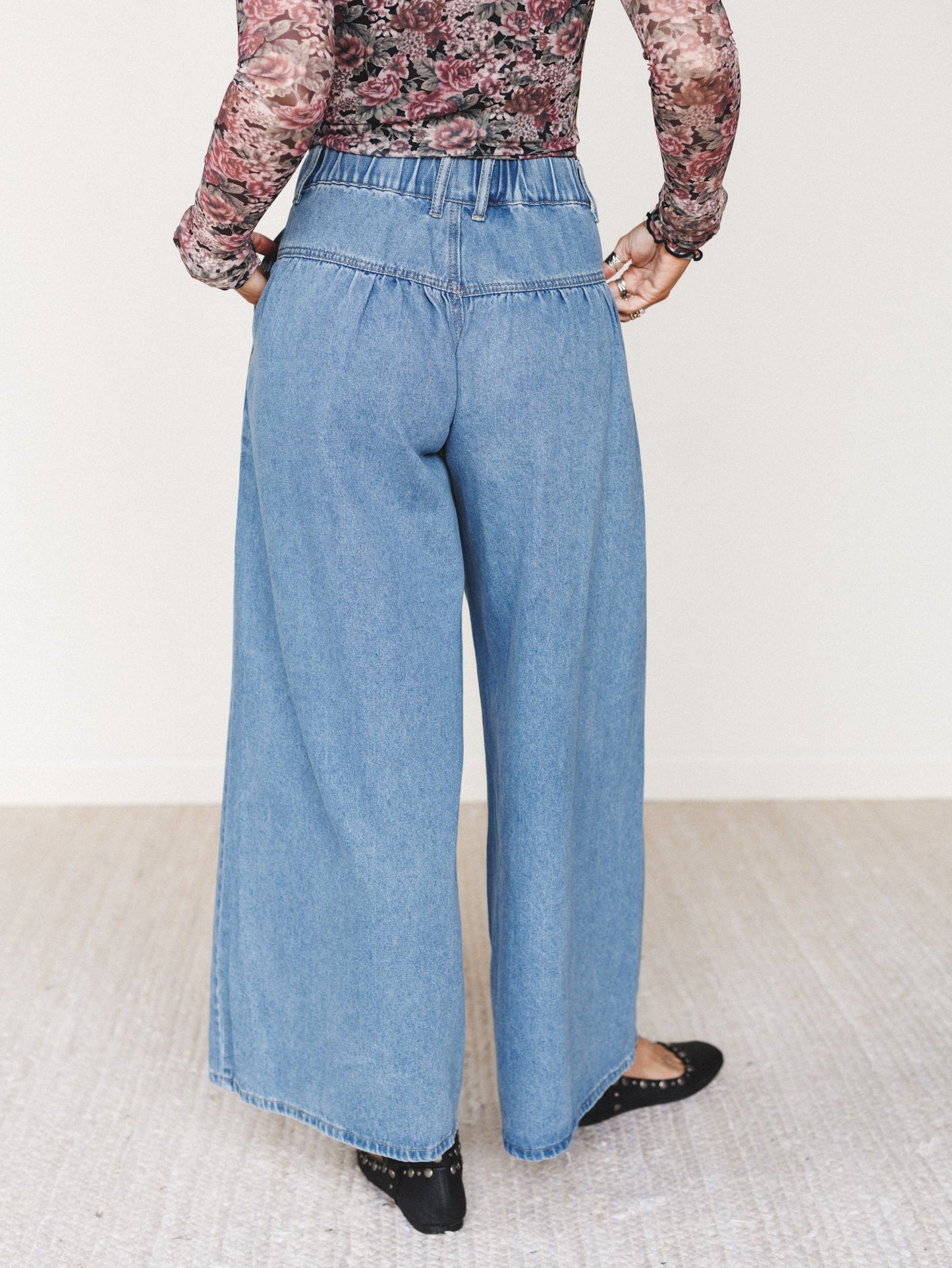 Sunset West Wide Leg Jeans - Denim