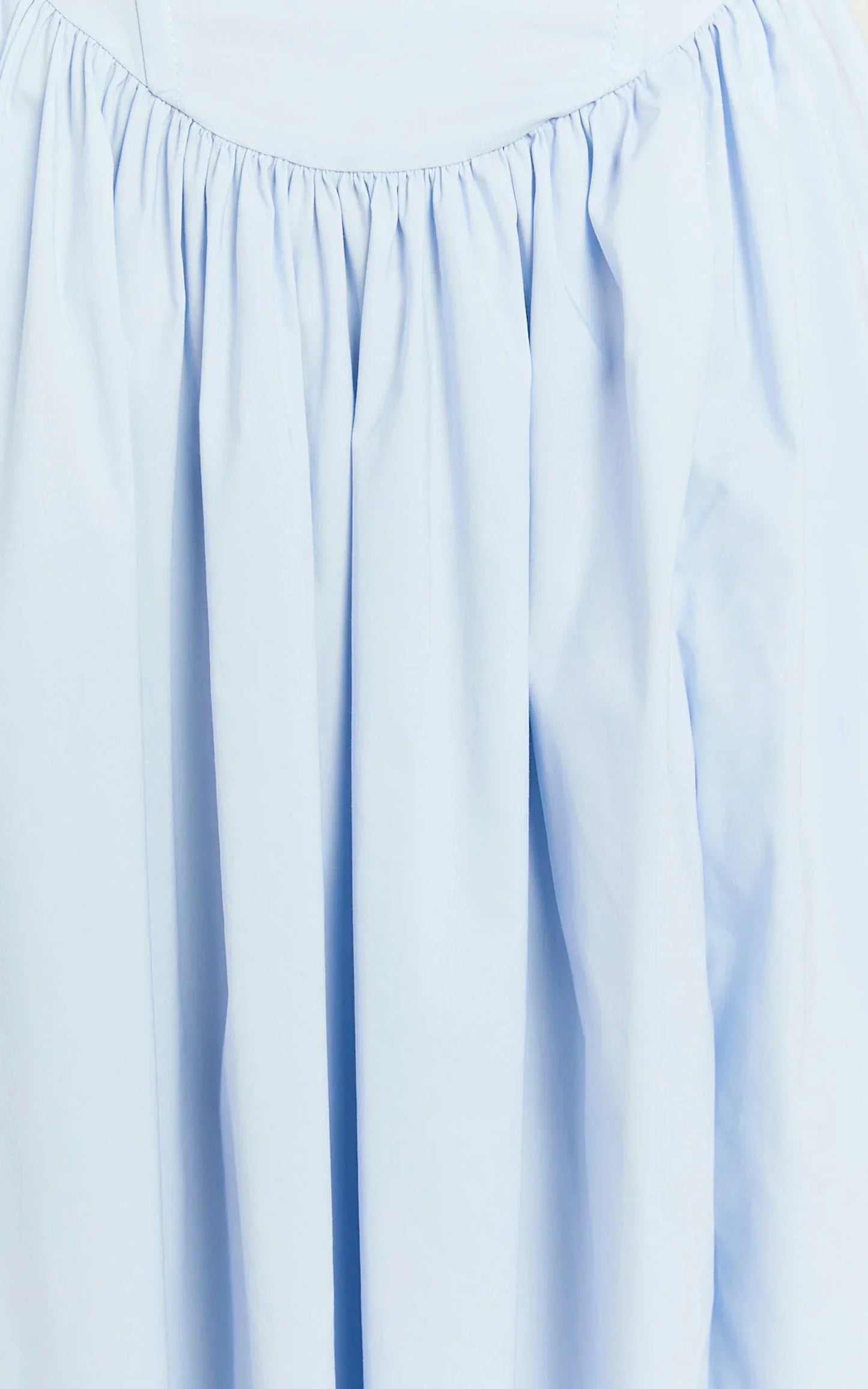 Holly Midi Dress - Corset Lace Up Dress with Split in Soft Blue
