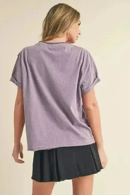 Exposed Seam T-Shirt - Edgy Cotton Blend T Shirt | Femstylo