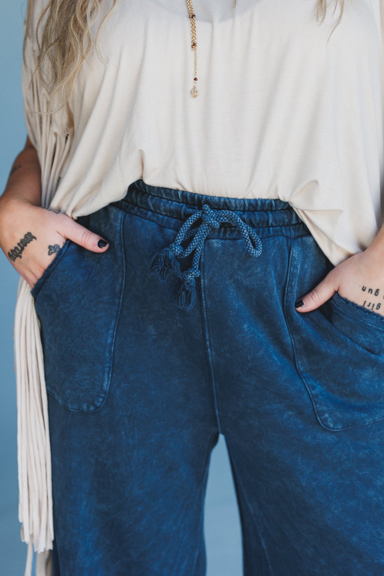 Relaxing Robin Wide Leg Pant - New Navy