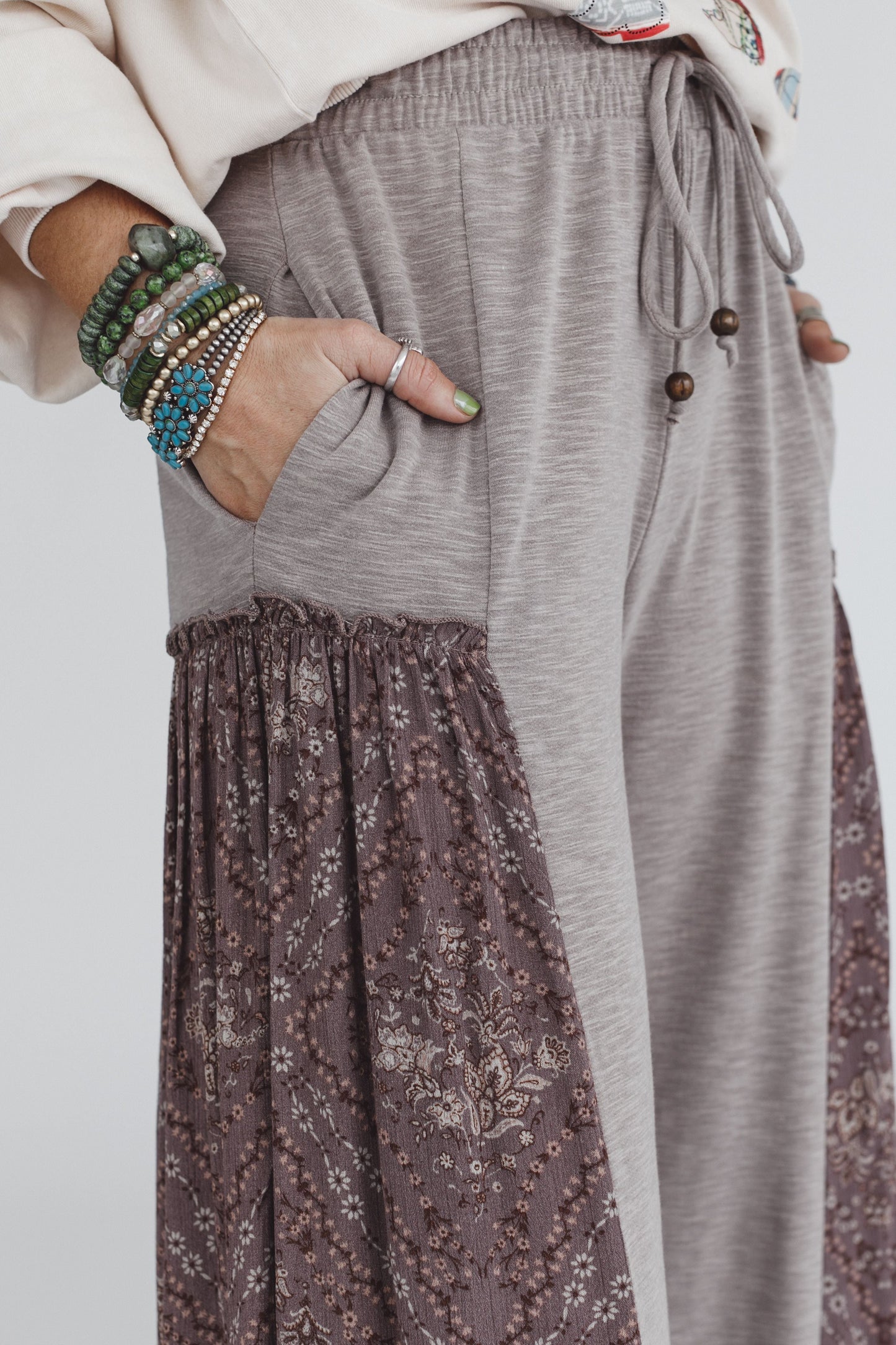 The Nest Cozy Haven Pants - Brown Grey