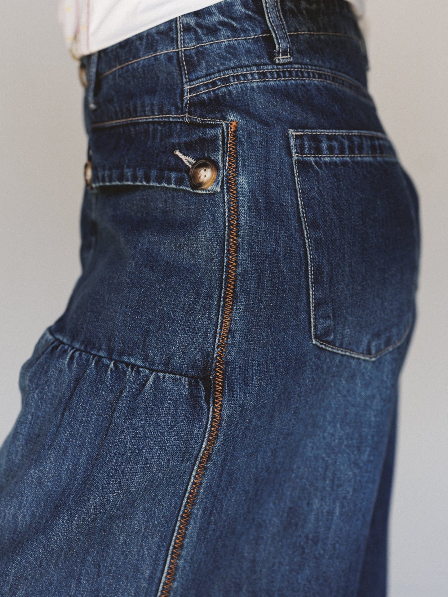 Let's Jet Set Wide Leg Jeans - Dark Denim