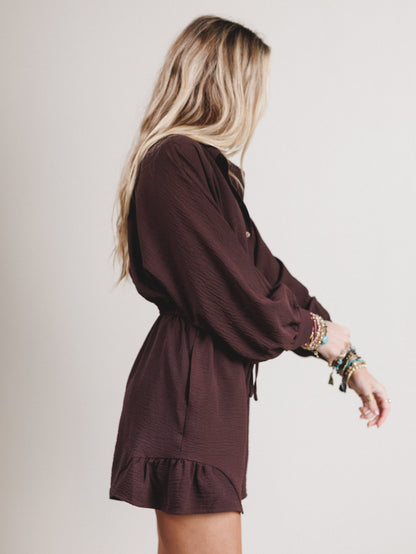 Everyday Joy Romper - Chocolate
