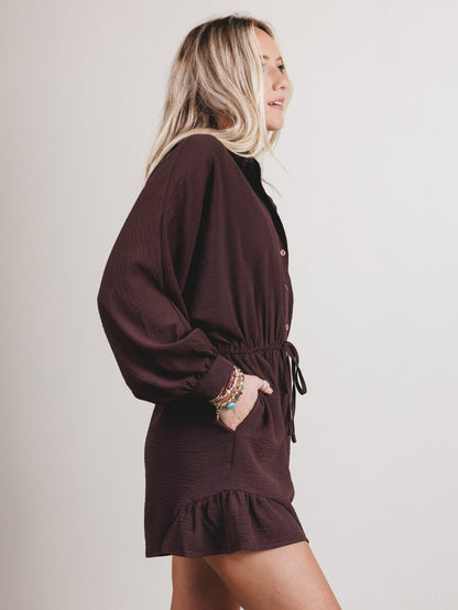 Everyday Joy Romper - Chocolate