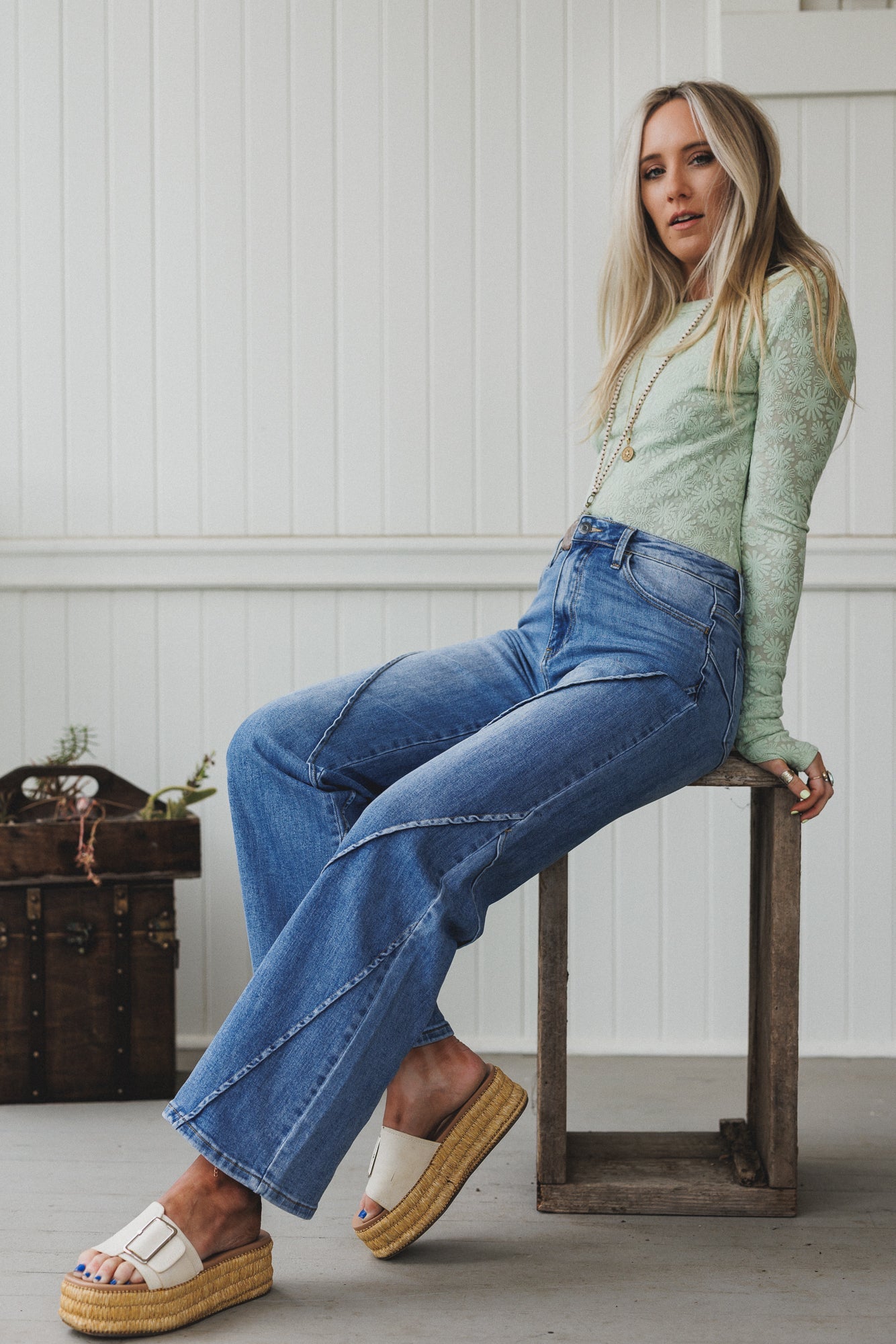 Laguna Wide Leg Jeans - Denim