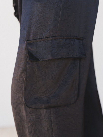 Stealing The Show Satin Pants - Black