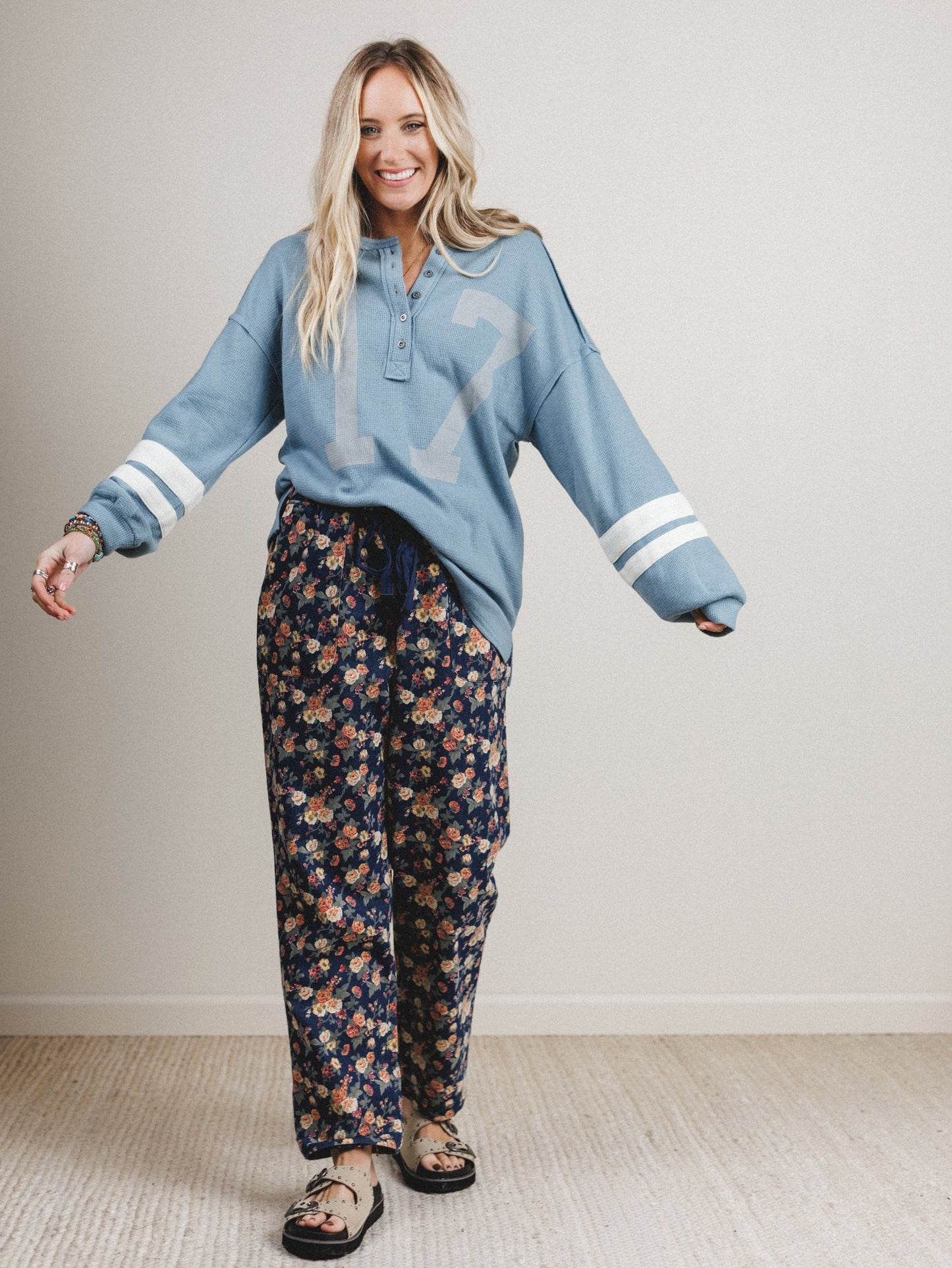 Flower Patch Jeans - Denim