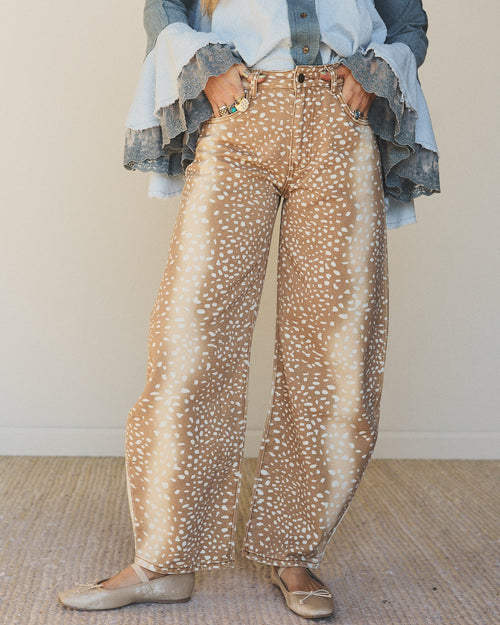 Bambi Deer Jeans - Camel