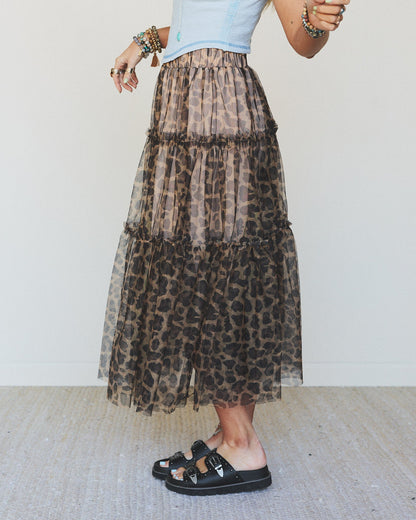 Wild Night Maxi Skirt - Mocha
