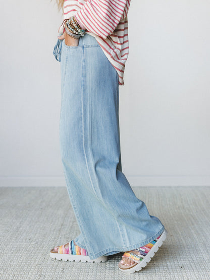 Surf's Up Wide Leg Jeans - Denim