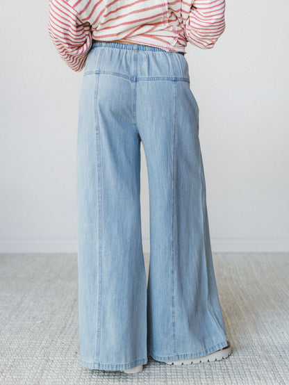 Surf's Up Wide Leg Jeans - Denim