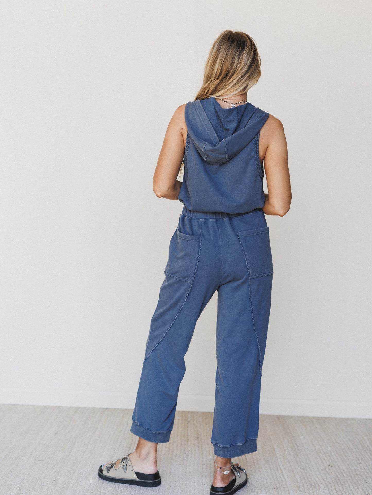 Ryder Hooded Jumpsuit - Denim