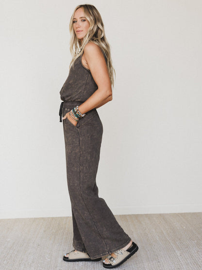 June Moon Jumpsuit - Ash Black