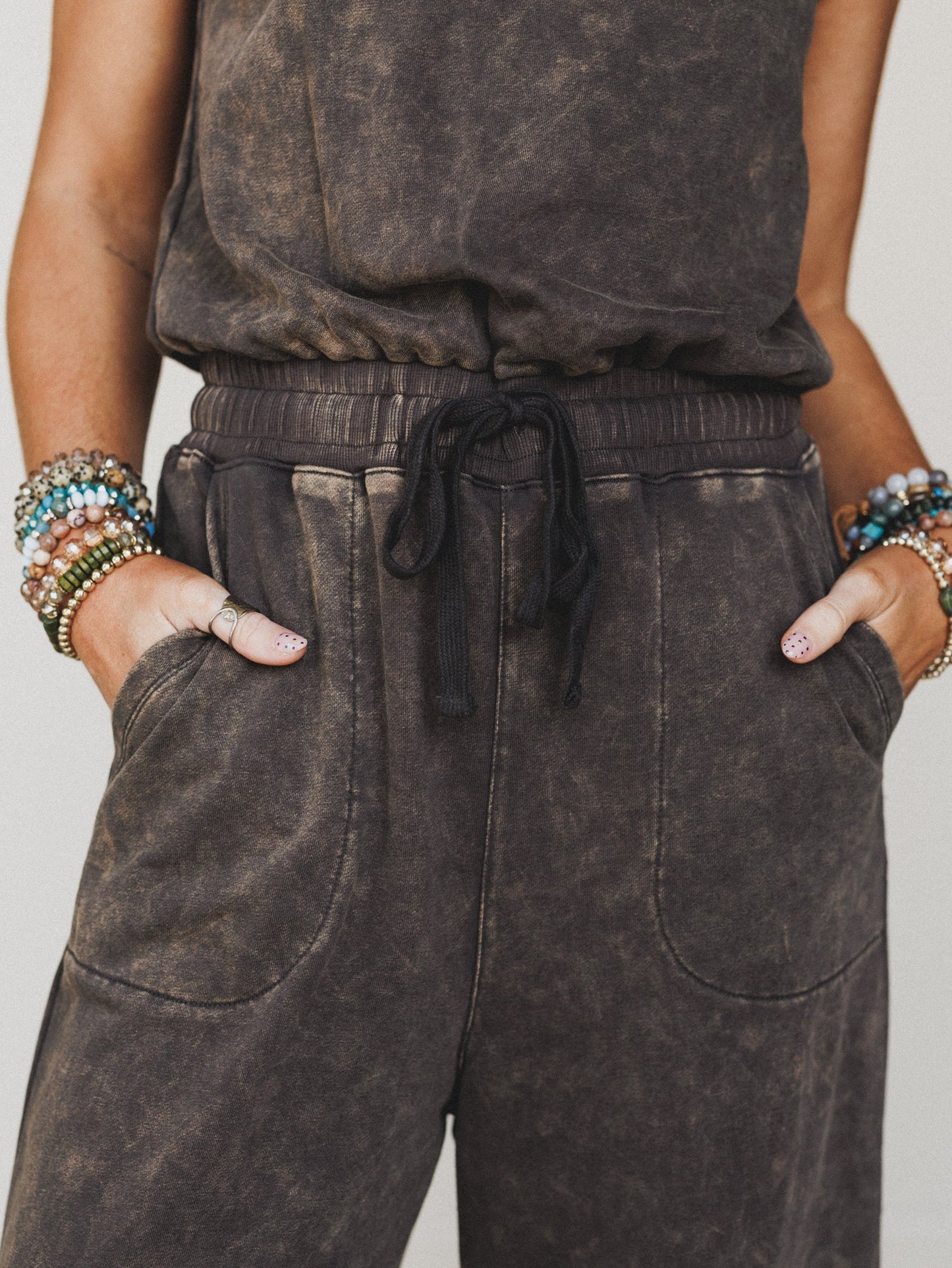 June Moon Jumpsuit - Ash Black