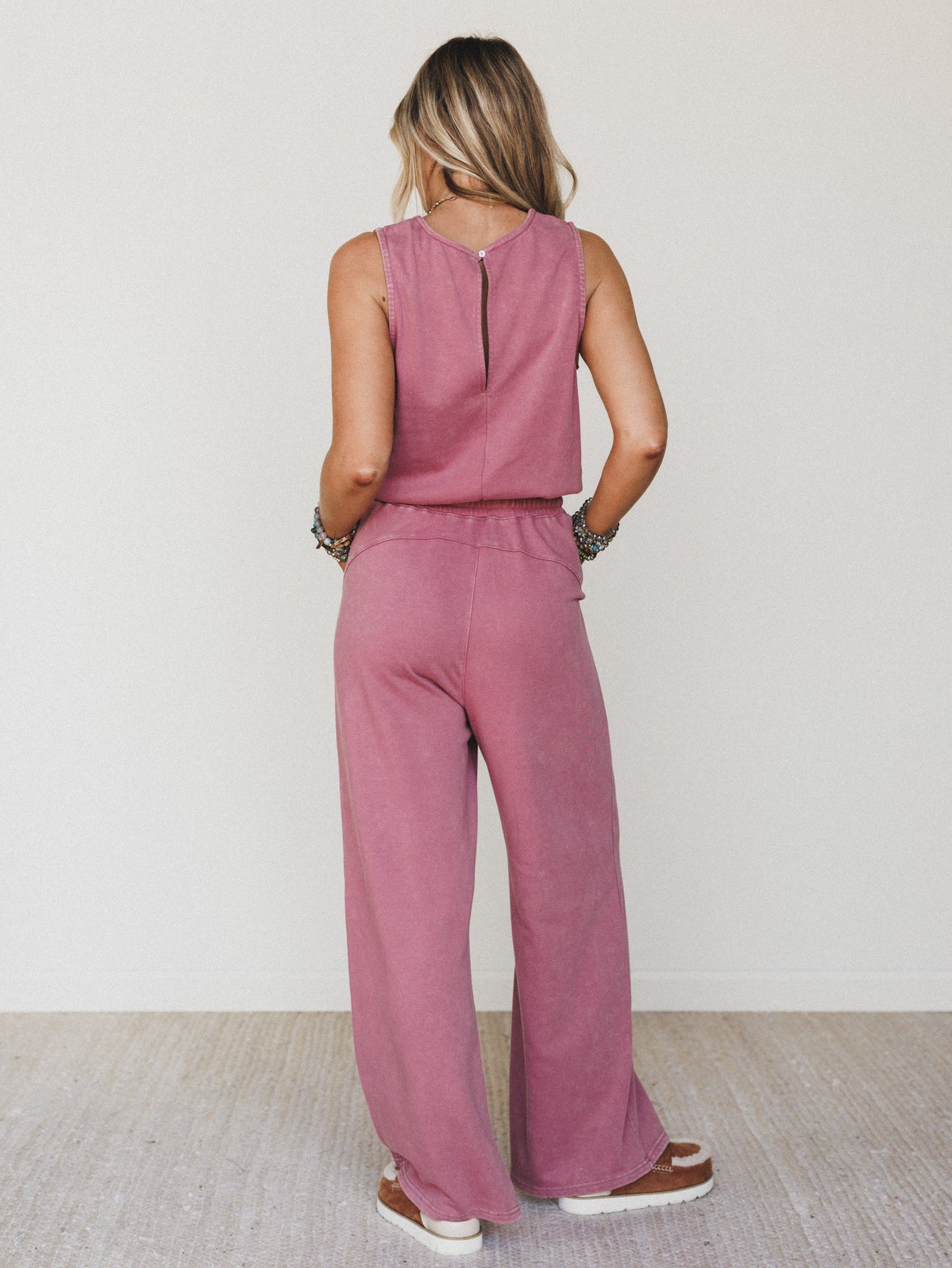 June Moon Jumpsuit - Raspberry