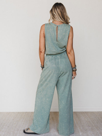 June Moon Jumpsuit - Sage