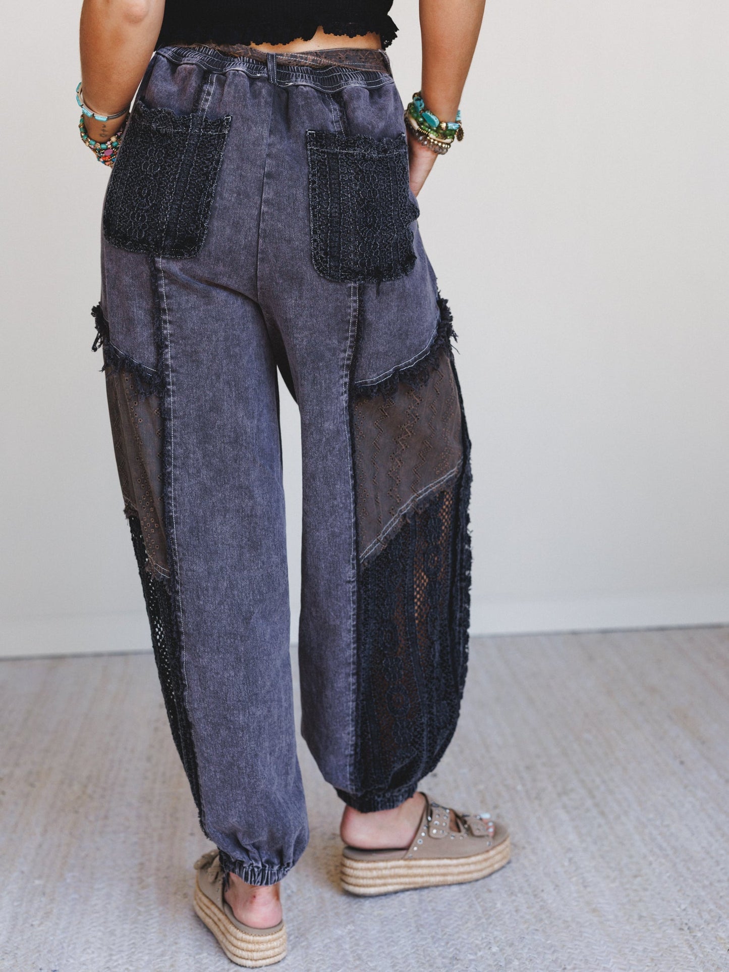 Lace Daze Pants - Black