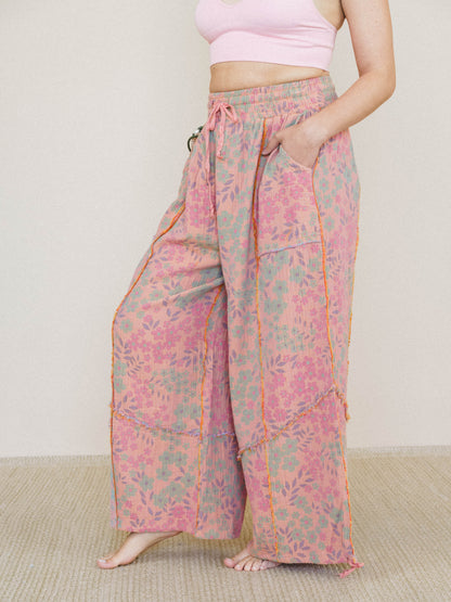 Wild Rose Whisper Pants - Orange