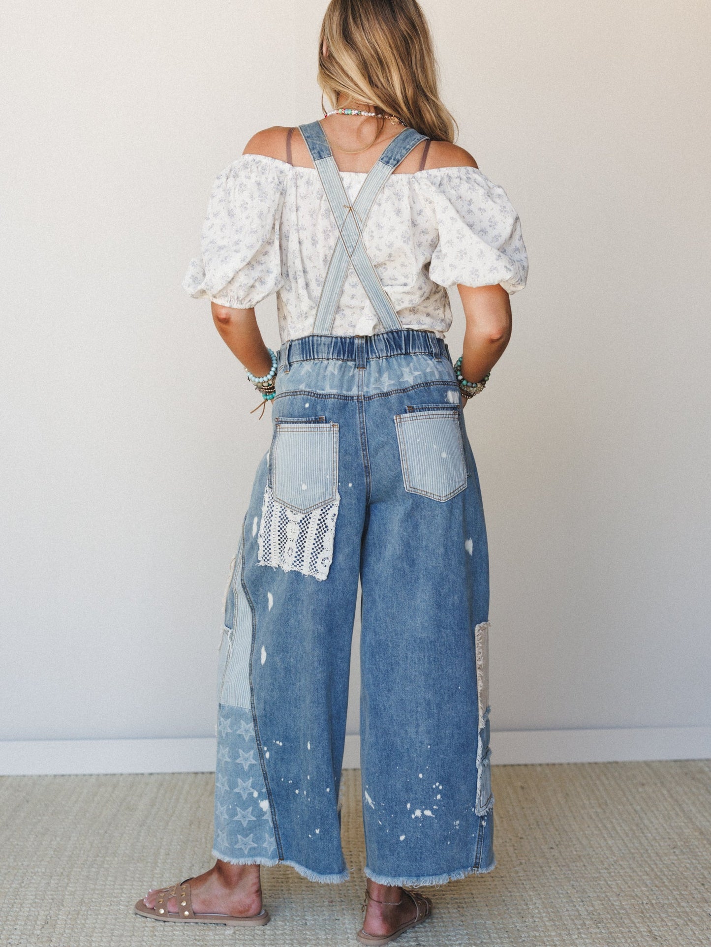 Heirloom Stitch Overalls - Denim