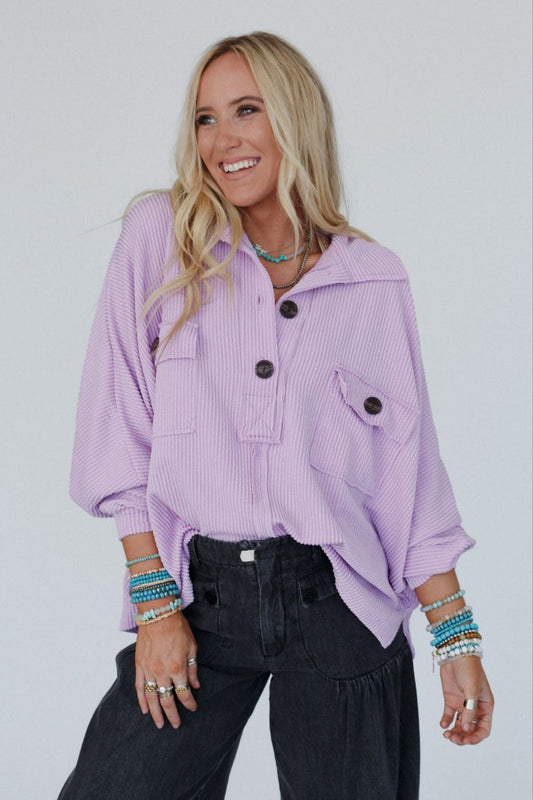 Color My World Oversized Top - Lilac