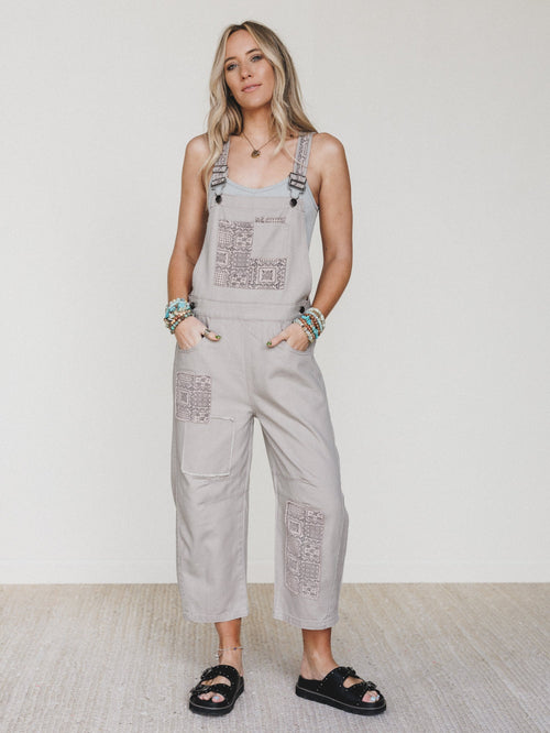 The Nest Easy Sunday Overalls - Taupe