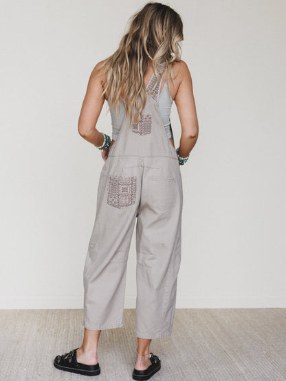 The Nest Easy Sunday Overalls - Taupe