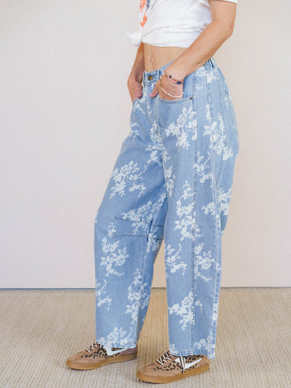 Opal Meadow Barrel Jeans - Denim