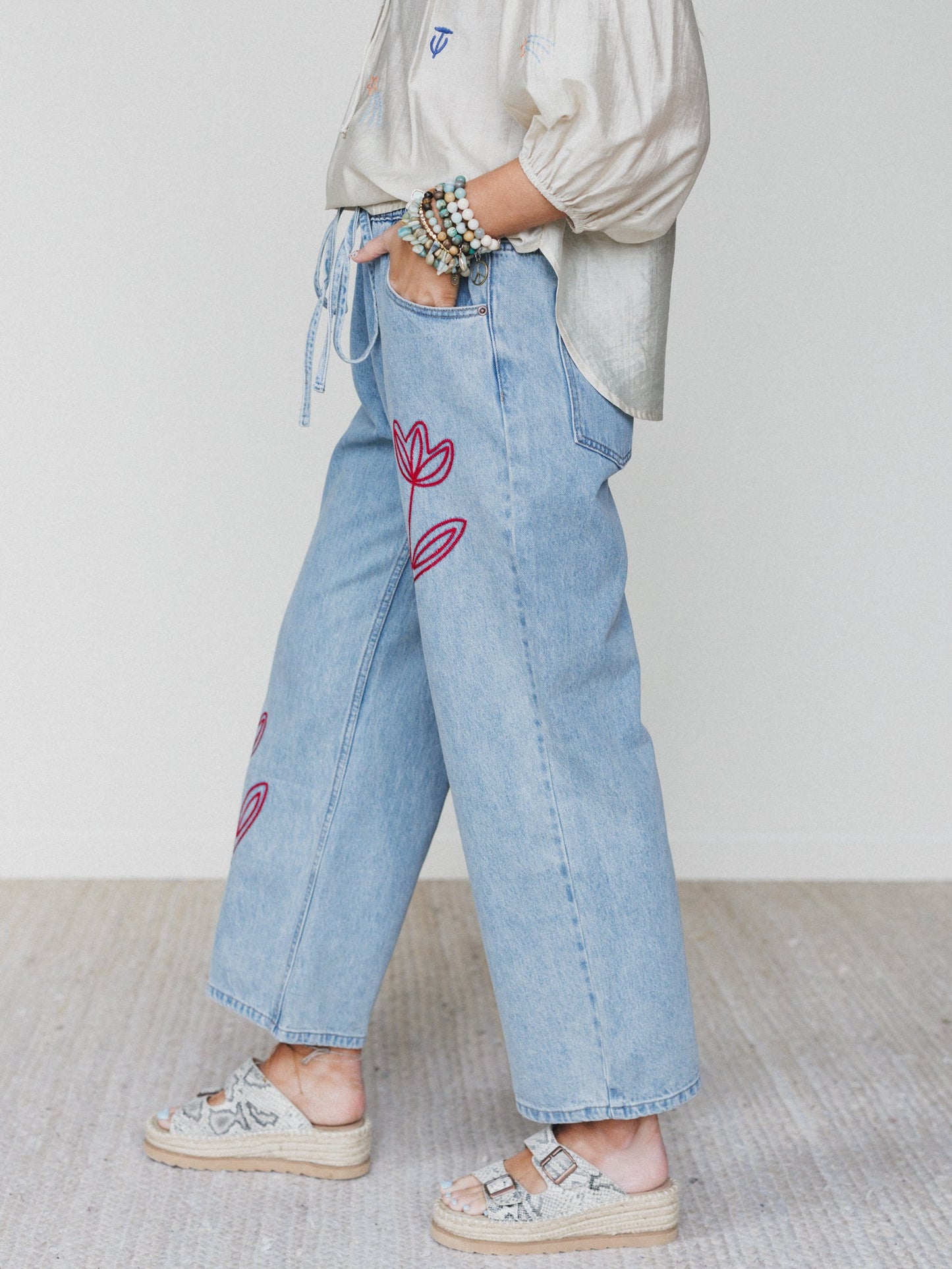 The Nest Soft Petal Denim Pants - Denim