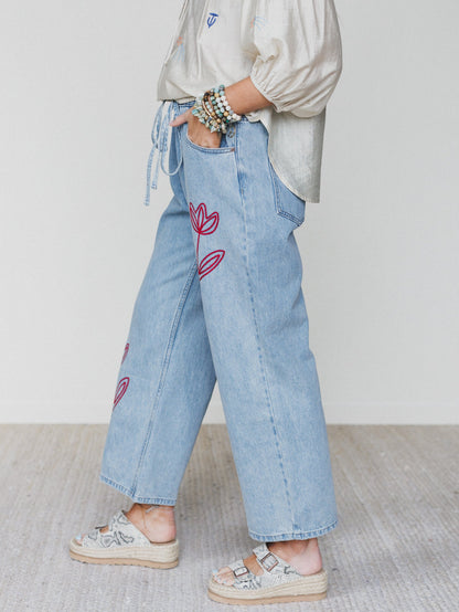 The Nest Soft Petal Denim Pants - Denim