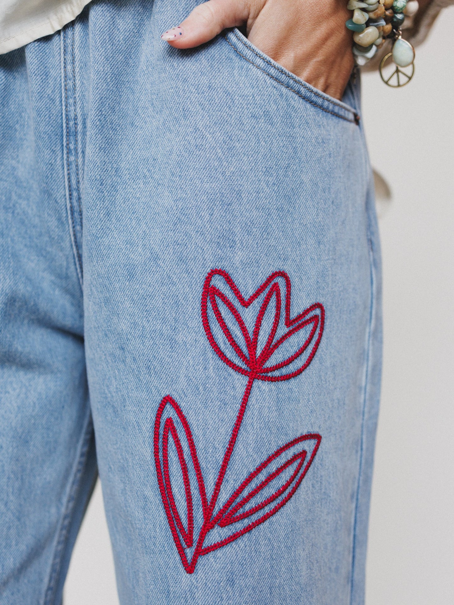 The Nest Soft Petal Denim Pants - Denim
