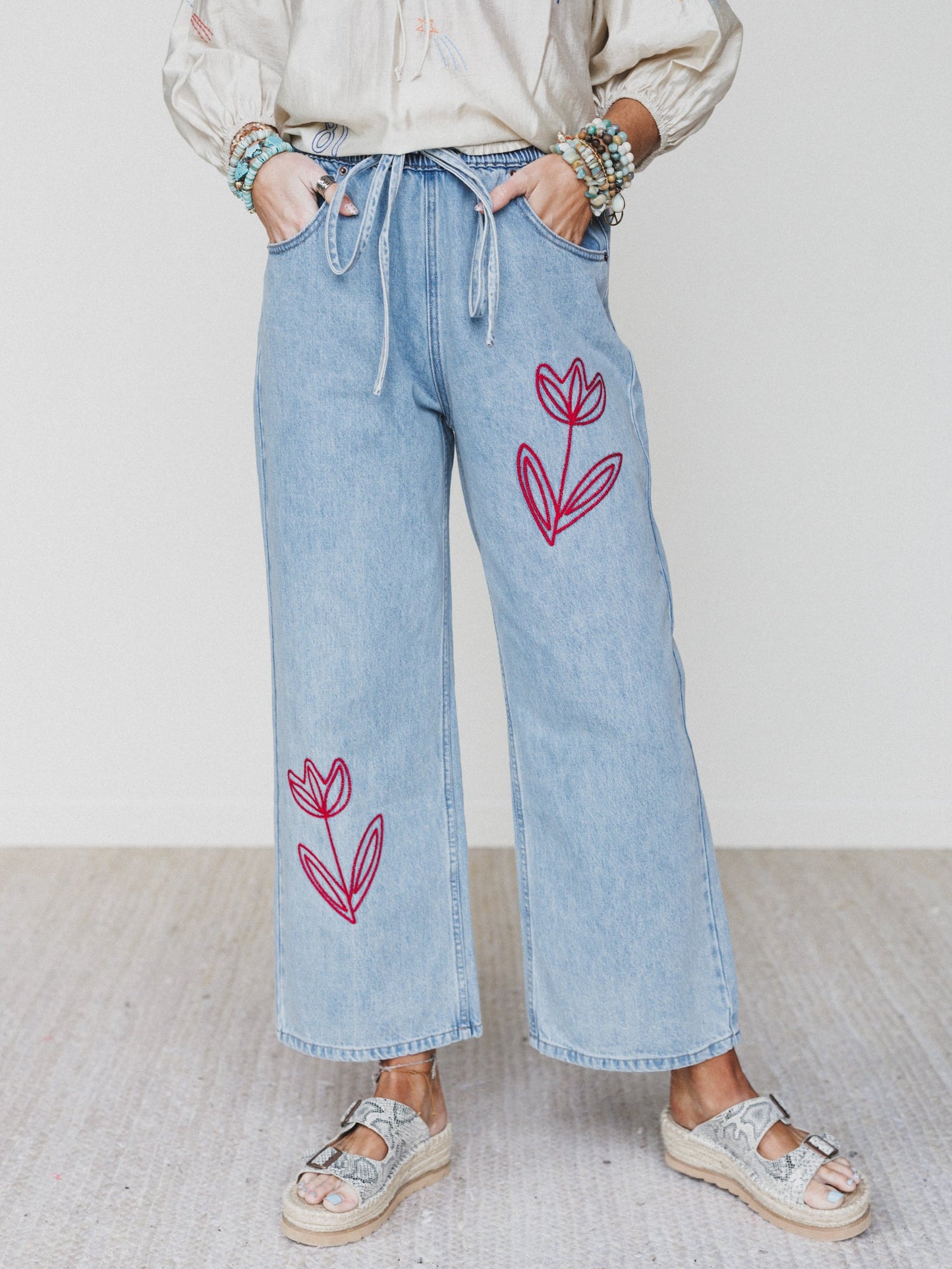 The Nest Soft Petal Denim Pants - Denim