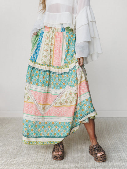 Spring Blooms Skirt - Green Mix