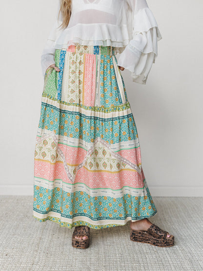 Spring Blooms Skirt - Green Mix