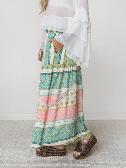 Spring Blooms Skirt - Green Mix