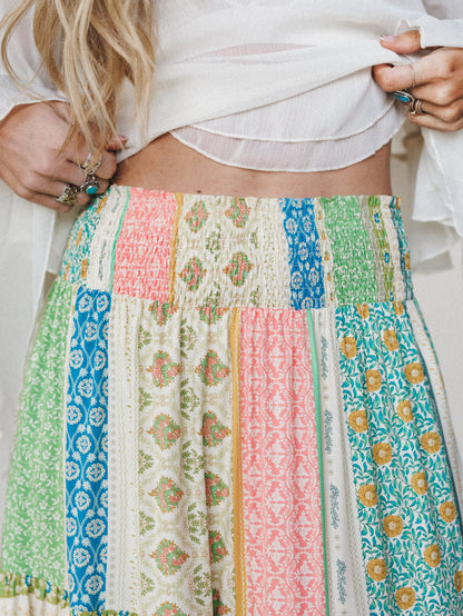 Spring Blooms Skirt - Green Mix