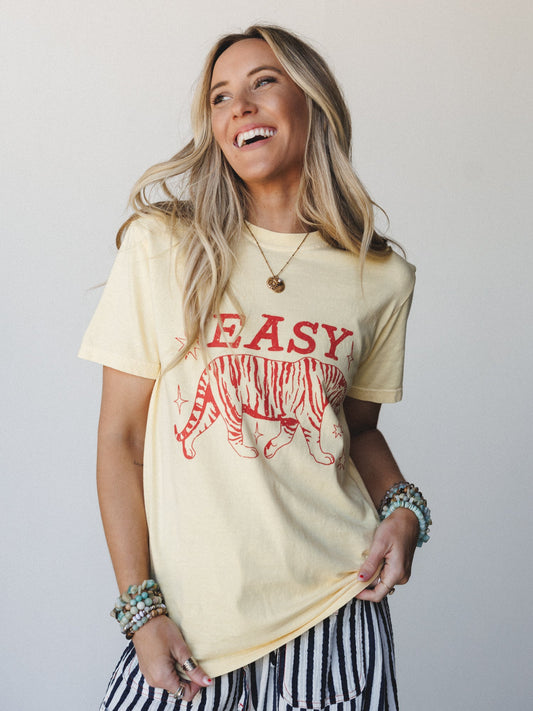 The Nest Easy Tiger Graphic Tee - Butter