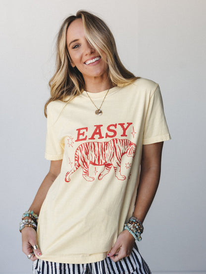 The Nest Easy Tiger Graphic Tee - Butter