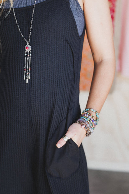 Sky Path Wide Leg Jumpsuit - Black