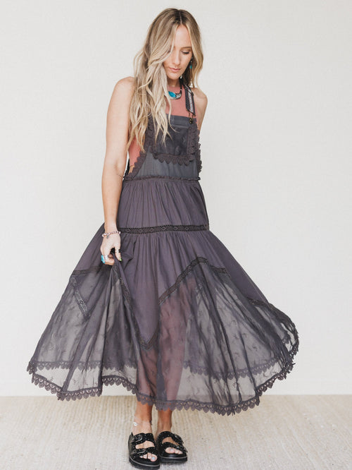Garden Stroll Overall Dress - Ash